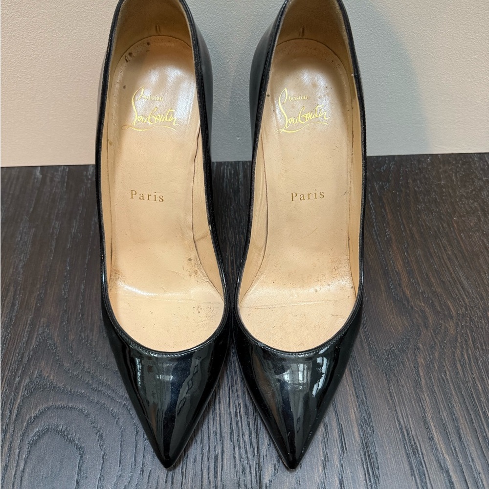 Christian Louboutin Black Patent Leather Pumps